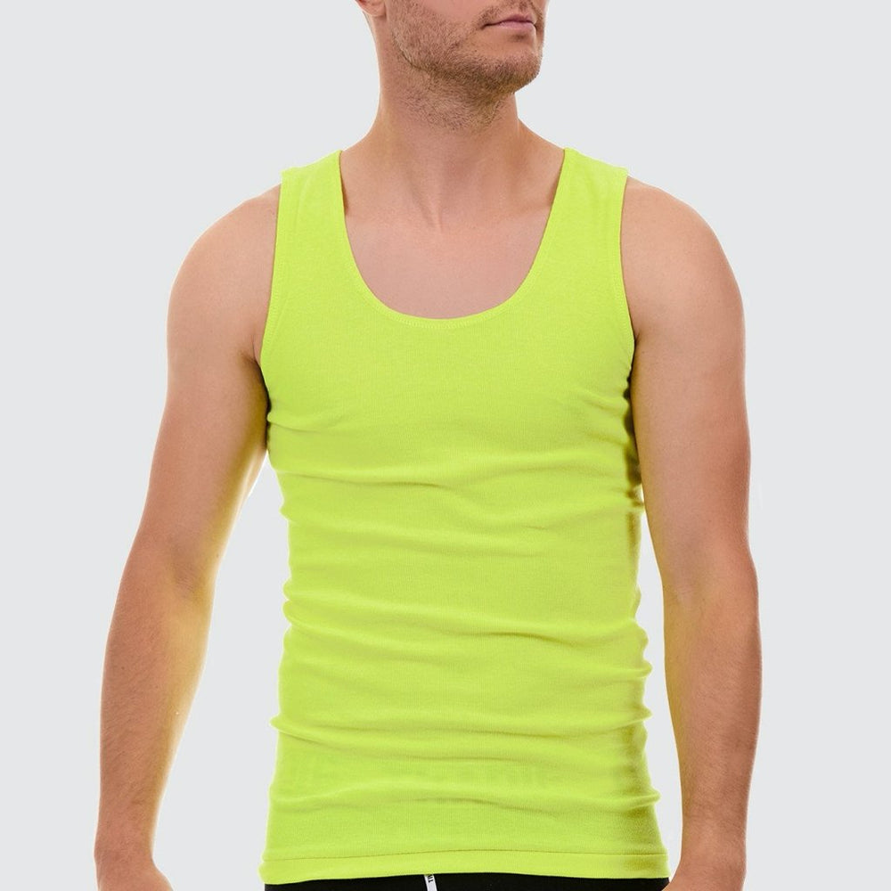 TRADIE MENS SINGLET YELLOW - The Work Pit