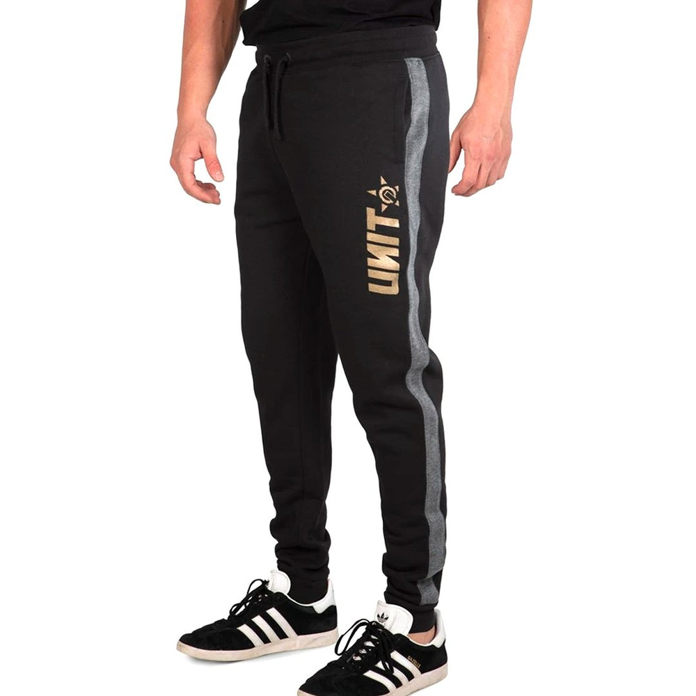 UNIT EXPRESS MENS FLEECE TRACK PANTS BLACK - The Work Pit