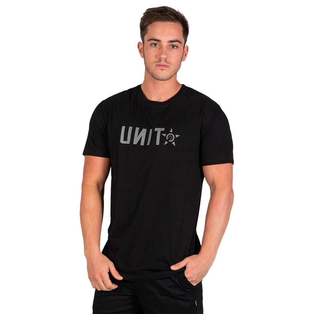 UNIT INC SS TEE BLACK/SILVER - The Work Pit