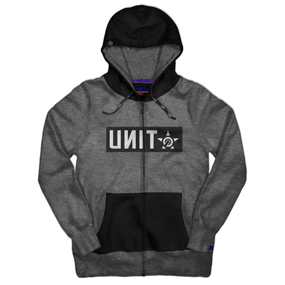 UNIT MENS FLEECE HOODIE SHELTER CHARCOAL - The Work Pit